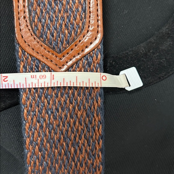 Vintage Ginnie Johansen Designs Inc. Dallas Brown and Blue Woven Leather Belt main image 7